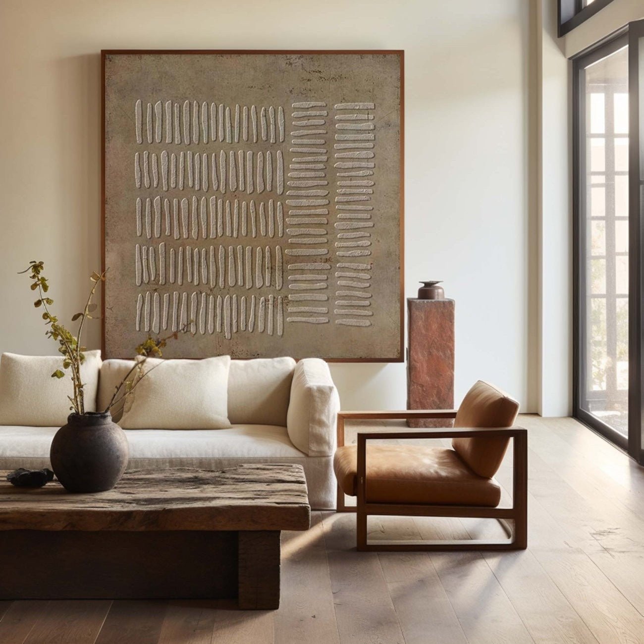 Wabi - Sabi Earth Tone Abstract Wall Art EC0024 - Viral Wall Art